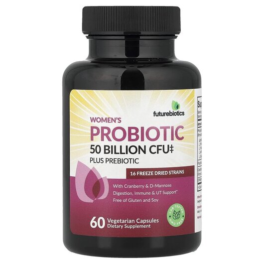 Основне фото товару Women's Probiotic Plus Prebiotic, Пребіотики, 60 капсул