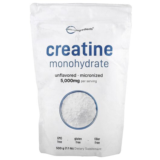 Основне фото товару Pure Creatine Monohydrate Unflavored, Креатин, 500 г
