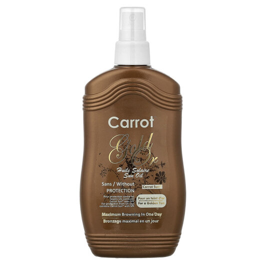 Основне фото товару Sun Oil Gold Основне фото товару Carrot Sun, Sun Oil Gold, Олія для засмаги, 200 мл