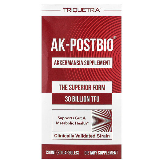 Основное фото товара AK-Postbio, 150 mg Основное фото товара Triquetra Health, Аккермансия, AK-Postbio, 150 mg, 30 капсул