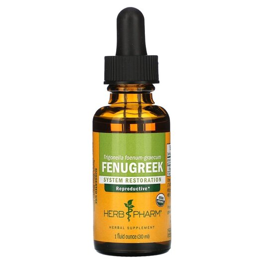 Основное фото товара Herb Pharm, Пажитник, Fenugreek, 30 мл
