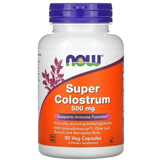 Основное фото товара Super Colostrum 500 mg Основное фото товара NOW Foods, Молозиво 500 мг, Super Colostrum 500 mg, 90 капсул
