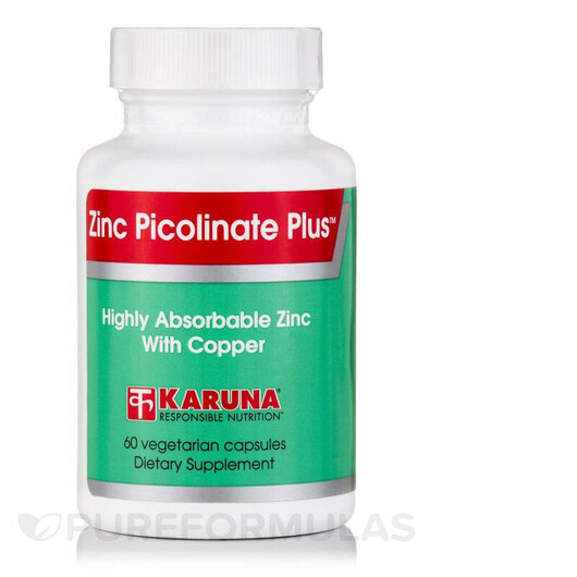 Основное фото товара Zinc Picolinate Plus Основное фото товара Karuna Health, Цинк Пиколинат, Zinc Picolinate Plus, 60 капсул