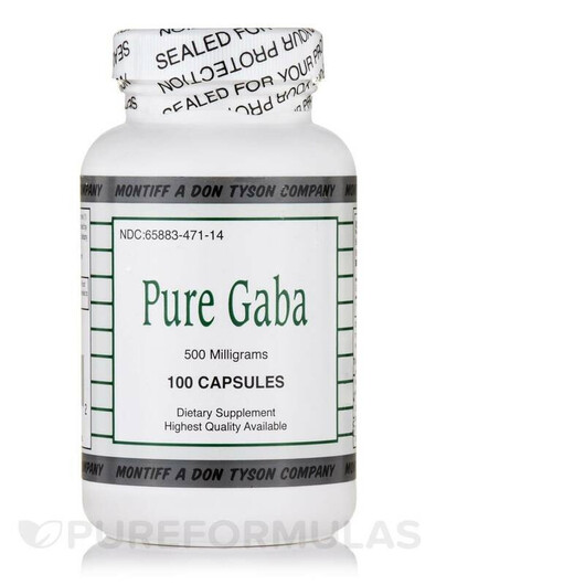 Основне фото товару Pure GABA 500 mg Основне фото товару Montiff, Pure GABA 500 mg, ГАМК, 100 капсул