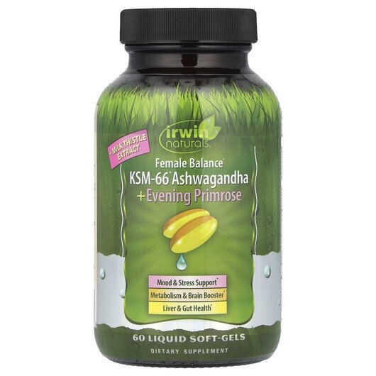 Основне фото товару Female Balance KSM-66 Ashwagandha + Evening Primrose, Ашваганда, 