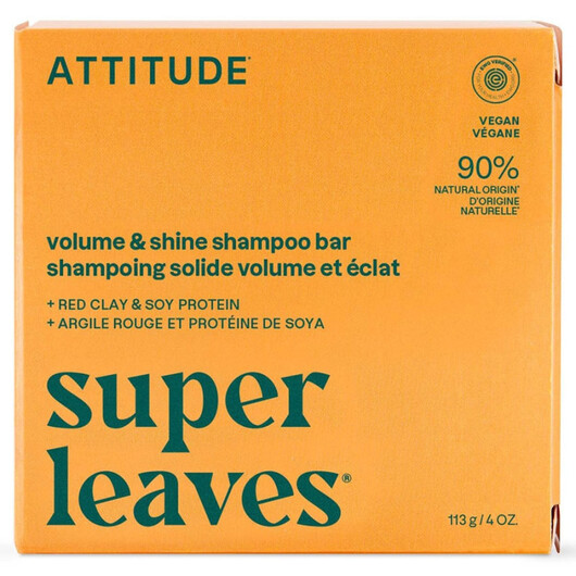 Основне фото товару Leaves Bar Volumizing Shampoo Orange Cardamom Основне фото товару ATTITUDE, Leaves Bar Volumizing Shampoo Orange Cardamom, Шампунь,