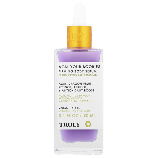 Основне фото товару Acai Your Boobies Firming Body Serum Основне фото товару Truly Beauty, Acai Your Boobies Firming Body Serum, Сироватка, 90