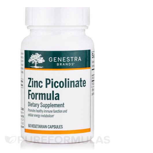 Основное фото товара Genestra, Цинк Пиколинат, Zinc Picolinate Formula, 60 капсул
