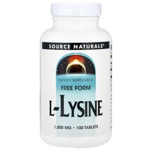 L-Lysine 1000 mg 100 L-Лизин 1000 мг Source Naturals