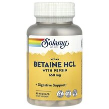 Betaine HCL with Pepsin Бетаин гидрохлорид Solaray
