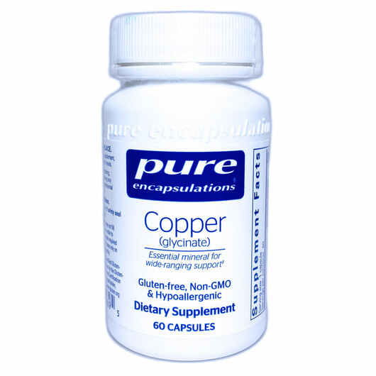 Основное фото товара Pure Encapsulations, Медь Глицинат, Copper Glycinate, 60 капсул