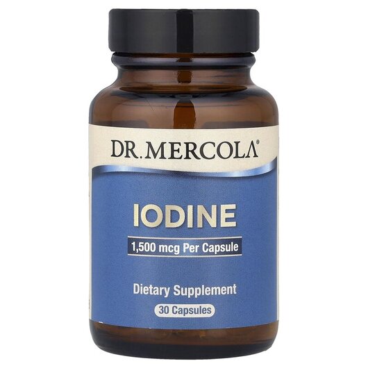 Основне фото товару Dr. Mercola, Iodine 1.5 mg 30, Йод, 30 капсул