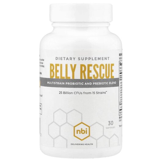 Основне фото товару NBI Health, Belly Rescue, Пробіотики, 30 капсул