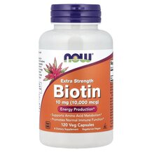 Біотин 10000 мкг Extra Strength Biotin 10000 mcg NOW Foods Біотин 10000 мкг Extra Strength Biotin 10000 mcg NOW Foods