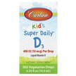 Фото товару Kid's Super Daily D3 400 IU 10 mcg Фото товару Carlson, Kid's Super Daily D3 400 IU 10 mcg, Вітамін D3, 10.