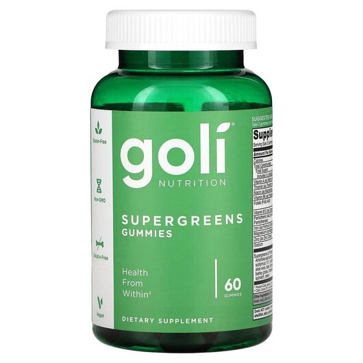 Основное фото товара Supergreens Gummies Основное фото товара Goli Nutrition, Мультивитамины, Supergreens Gummies, 60 Pieces