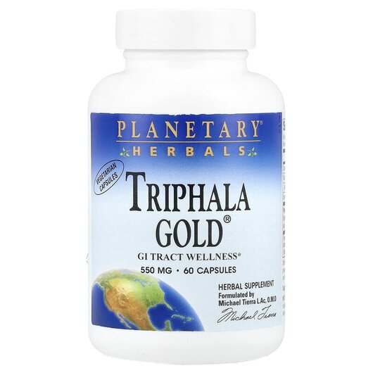 Основное фото товара Planetary Herbals, Трифала, Triphala Gold, 60 капсул