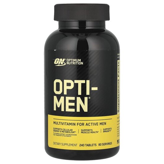 Основне фото товару Optimum Nutrition, Opti-Men 240, Вітаміни для чоловіків, 240 табл