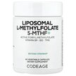 Фото товару Liposomal L-Methylfolate 5-MTHF+ Фото товару CodeAge, Liposomal L-Methylfolate 5-MTHF+, Метилфолат, 60 капсул