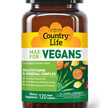 Фото товару MAX for Vegans Фото товару Country Life, MAX for Vegans, Мультивітаміни, 120 капсул