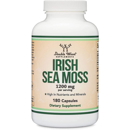 Основне фото товару Irish Sea Moss 1200 mg Основне фото товару Irish Sea Moss 1200 mg, Ірландський морський мох, 180 капсул