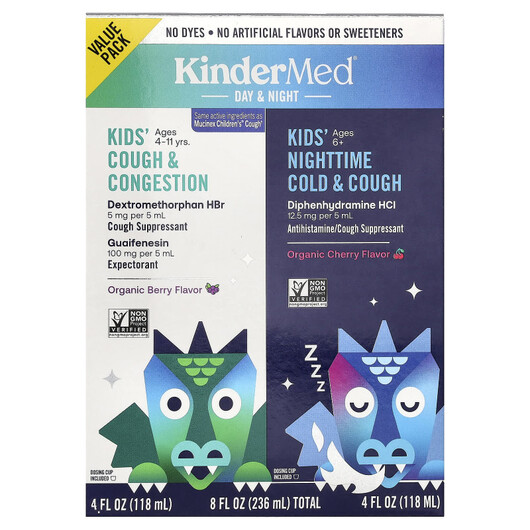 Основне фото товару KinderMed Kids' Day & Night Cough Congestion Cold, Сироп