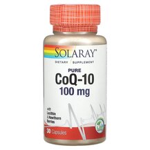 Pure CoQ10 100 mg Коэнзим CoQ10 Solaray 30 капсул