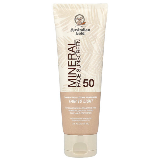 Основне фото товару Mineral Tinted Face Lotion Sunscreen SPF 50 Fair to Light Основне фото товару Mineral Tinted Face Lotion Sunscreen SPF 50 Fair, Сонцезахисний к