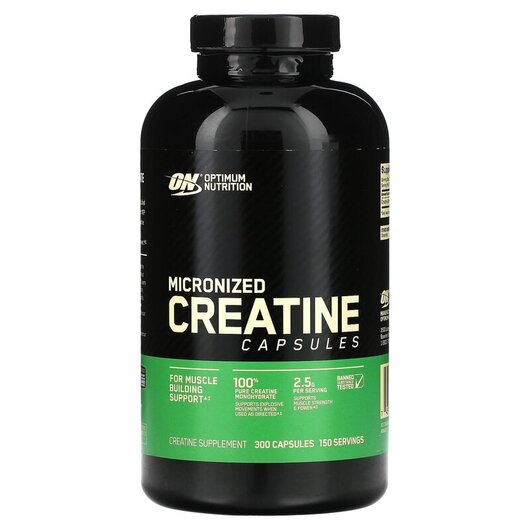 Основное фото товара Micronized Creatine Основное фото товара Optimum Nutrition, Креатин, Micronized Creatine, 300 капсул