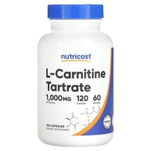 L-Карнітин L-Carnitine Tartrate 500 mg Nutricost