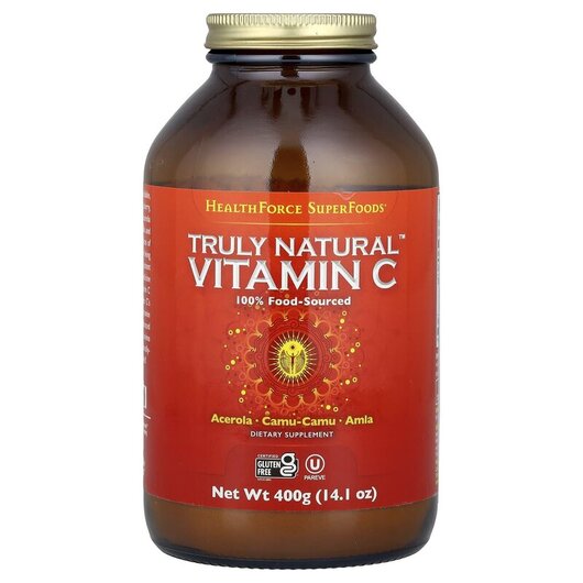 Основное фото товара Truly Natural Vitamin C Основное фото товара HealthForce Superfoods, Суперфуд, Truly Natural Vitamin C, 400 г