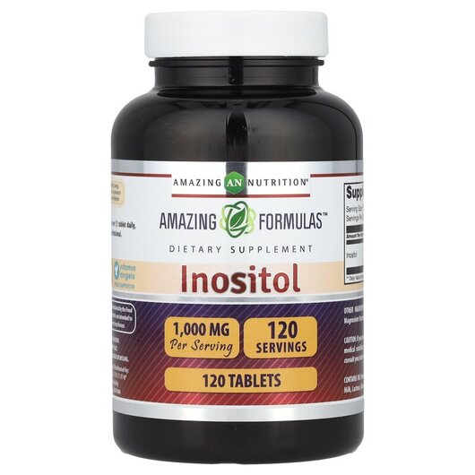Основное фото товара Inositol 1000 mg Основное фото товара Amazing Nutrition, Витамин B8 Инозитол, Inositol 1000 mg, 120 таб