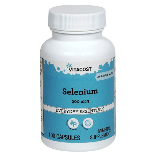 Основне фото товару Selenium SeLECT 200 mcg Основне фото товару Vitacost, Selenium SeLECT 200 mcg, Селен, 100 капсул