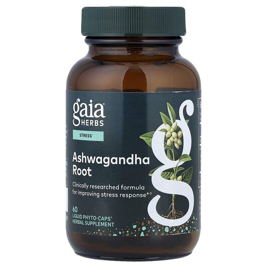 Основне фото товару Ashwagandha Root Основне фото товару Gaia Herbs, Ashwagandha Root, Ашвагандха, 60 капсул