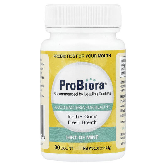Основне фото товару Dental Probiotics Hint of Mint Основне фото товару Dental Probiotics Hint of Mint, Засоби для догляду за ротом, 30 т