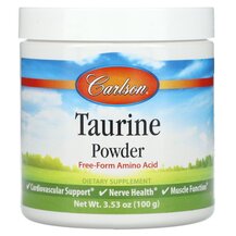 L-Таурин Taurine Powder Carlson 100 г L-Таурин Taurine Powder Carlson 100 г