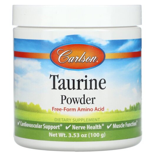 Основное фото товара Carlson, L-Таурин, Taurine Powder, 100 г