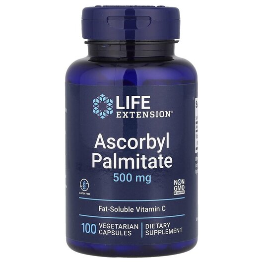 Основное фото товара Аскорбилпальмитат 500 мг, Ascorbyl Palmitate 500 mg, 100 капсул