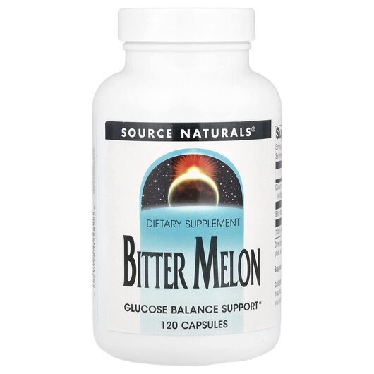 Основне фото товару Bitter Melon Основне фото товару Source Naturals, Bitter Melon, Гірка диня, 120 капсул