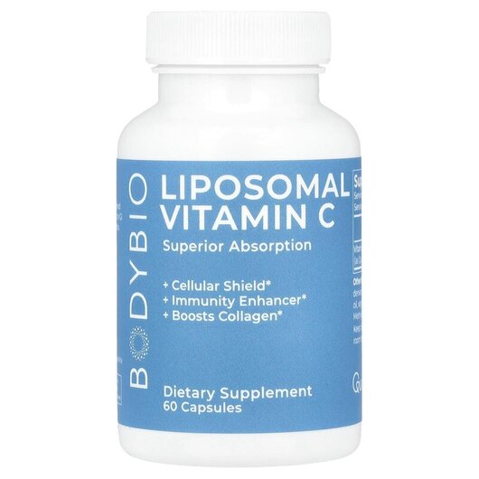 Основне фото товару Liposomal Vitamin C Основне фото товару BodyBio, Liposomal Vitamin C, Ліпосомальний вітамін D3, 60 капсул