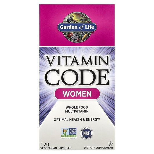 Основное фото товара Vitamin Code Women Основное фото товара Garden of Life, Витамины, Vitamin Code Women, 120 капсул