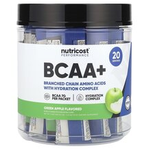БЦАА Performance BCAA+ Green Apple Nutricost 20 шт