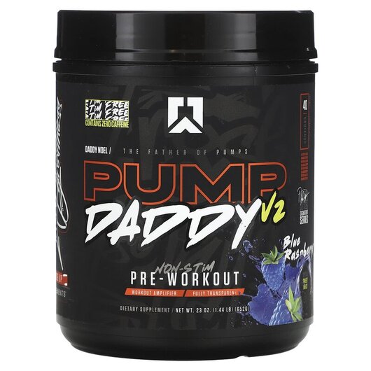 Основное фото товара Pump Daddy V2 Non-Stim Pre-Workout Blue Raspberry Основное фото товара Pump Daddy V2 Non-Stim Pre-Workout Blue, Предтренировочный компле