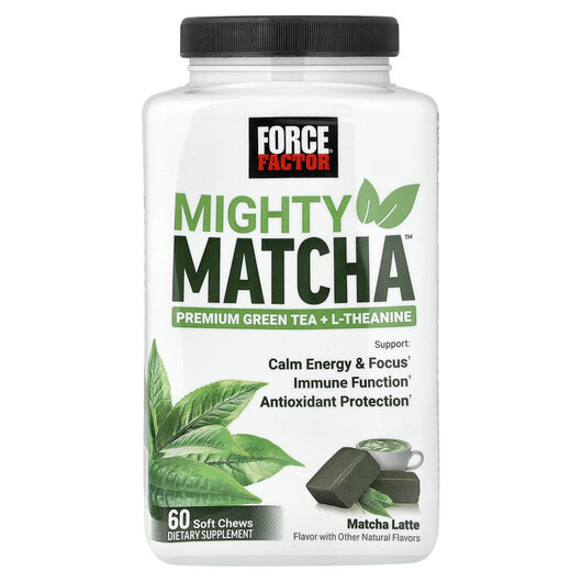 Основне фото товару Mighty Matcha Match Latte Основне фото товару Force Factor, Mighty Matcha Match Latte, Чай Матча, 60 таблеток