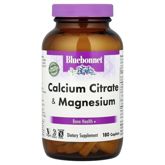 Основное фото товара Кальций Магний, Calcium Citrate Plus Magnesium, 180 капсул