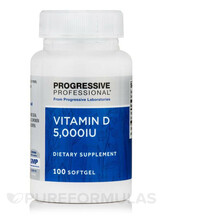 Vitamin D 5000 IU Витамин D3 Progressive Labs 100 капсул