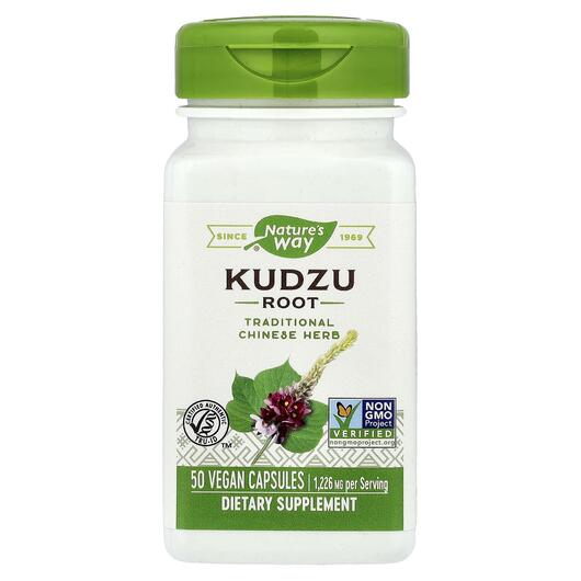 Основное фото товара Kudzu Root 610 mg Основное фото товара Nature's Way, Кудзу 610 мг Корень, Kudzu Root, 50 капсул