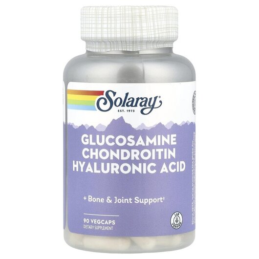 Основне фото товару Glucosamine Chondroitin Hyaluronic, Глюкозамін + Гіалуронова, 90 
