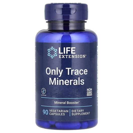 Основне фото товару Only Trace Minerals Основне фото товару Life Extension, Only Trace Minerals, Мінерали, 90 капсул