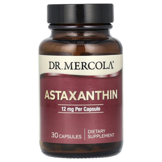 Основное фото товара Dr. Mercola, Астаксантин 12 мг, Astaxanthin 12 mg, 30 капсул